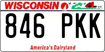 WI license plate 846PKK