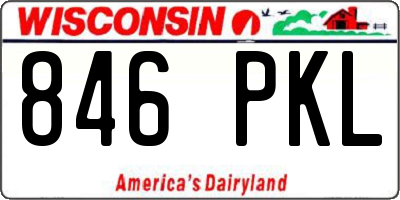 WI license plate 846PKL