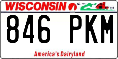 WI license plate 846PKM