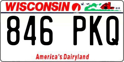 WI license plate 846PKQ