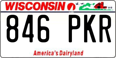 WI license plate 846PKR
