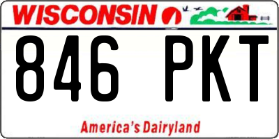 WI license plate 846PKT