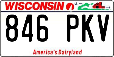 WI license plate 846PKV