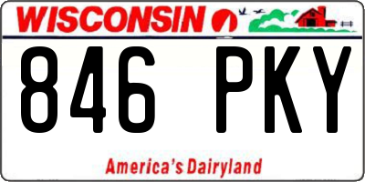 WI license plate 846PKY