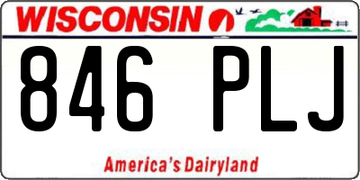 WI license plate 846PLJ