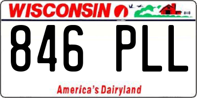 WI license plate 846PLL
