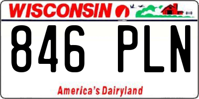 WI license plate 846PLN
