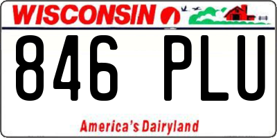 WI license plate 846PLU