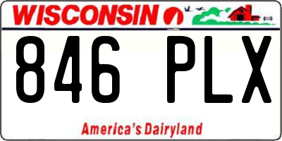 WI license plate 846PLX