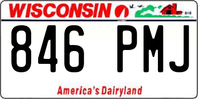 WI license plate 846PMJ