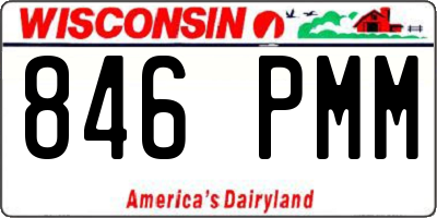 WI license plate 846PMM