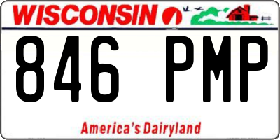 WI license plate 846PMP