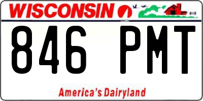 WI license plate 846PMT