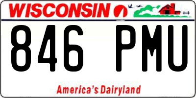 WI license plate 846PMU