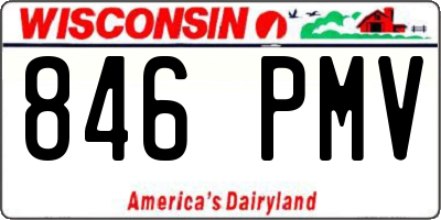WI license plate 846PMV