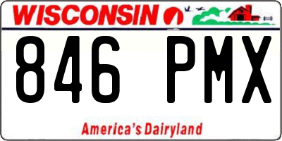 WI license plate 846PMX