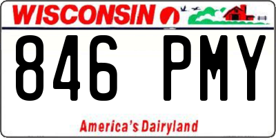 WI license plate 846PMY
