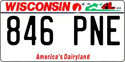 WI license plate 846PNE