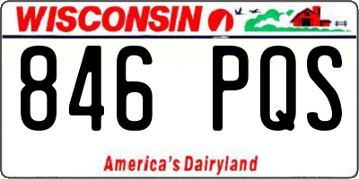 WI license plate 846PQS