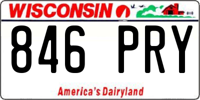 WI license plate 846PRY