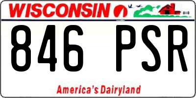 WI license plate 846PSR