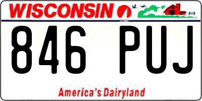 WI license plate 846PUJ