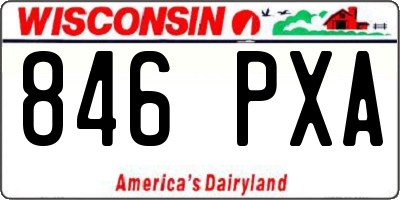 WI license plate 846PXA