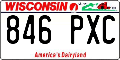 WI license plate 846PXC