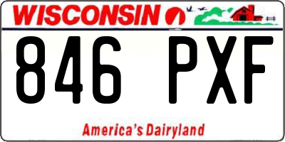 WI license plate 846PXF