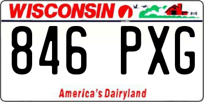 WI license plate 846PXG