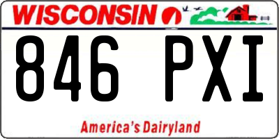 WI license plate 846PXI