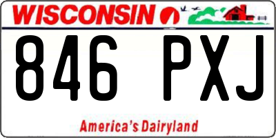 WI license plate 846PXJ