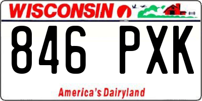 WI license plate 846PXK