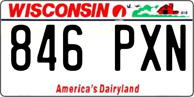 WI license plate 846PXN