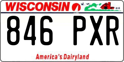 WI license plate 846PXR