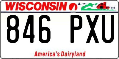 WI license plate 846PXU