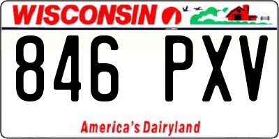 WI license plate 846PXV