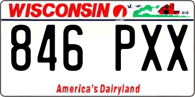 WI license plate 846PXX