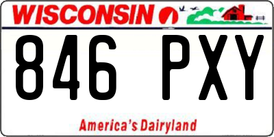 WI license plate 846PXY