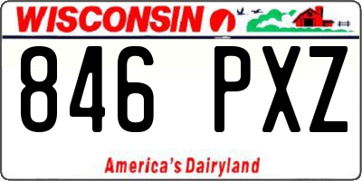 WI license plate 846PXZ