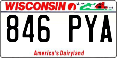 WI license plate 846PYA