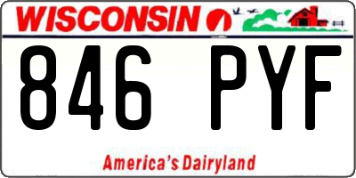 WI license plate 846PYF