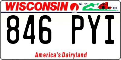WI license plate 846PYI
