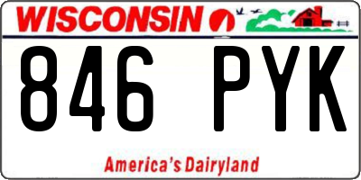 WI license plate 846PYK