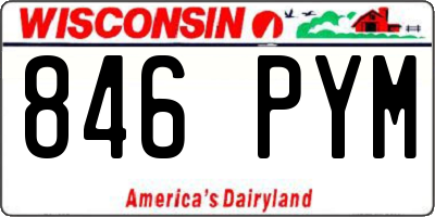 WI license plate 846PYM