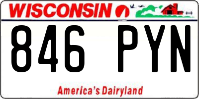 WI license plate 846PYN