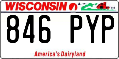 WI license plate 846PYP