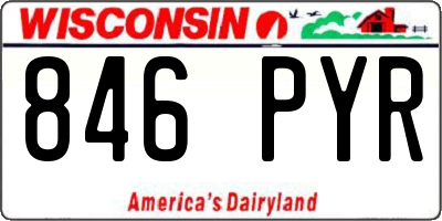 WI license plate 846PYR