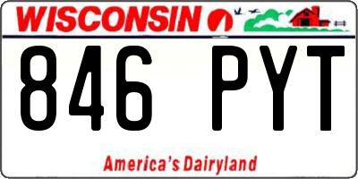 WI license plate 846PYT