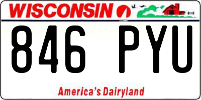 WI license plate 846PYU
